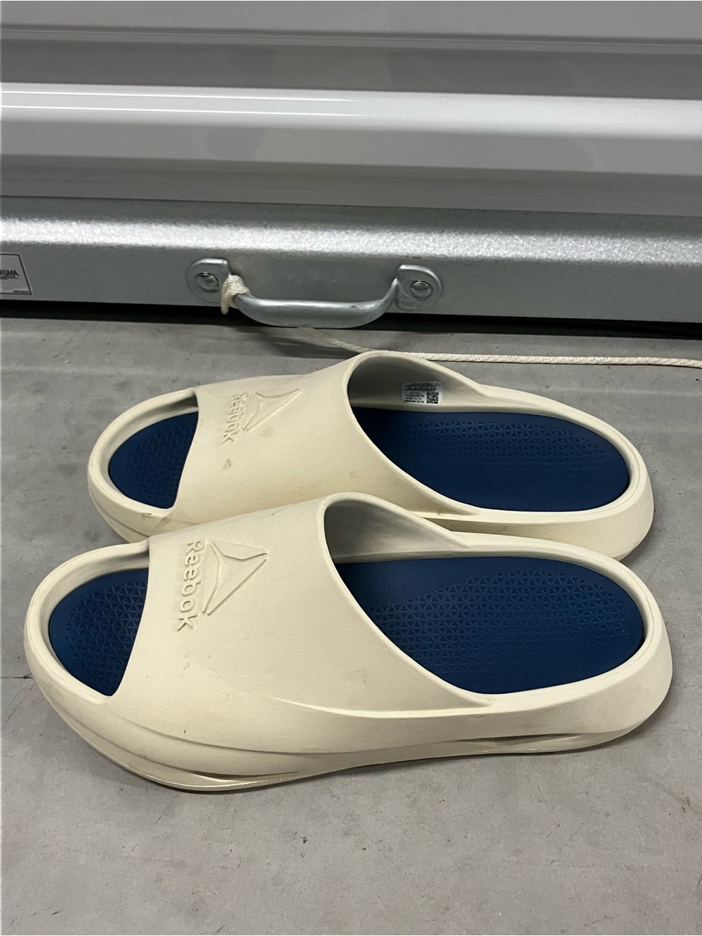 blue Men's Reebok Molded Slip On Slider Sandals